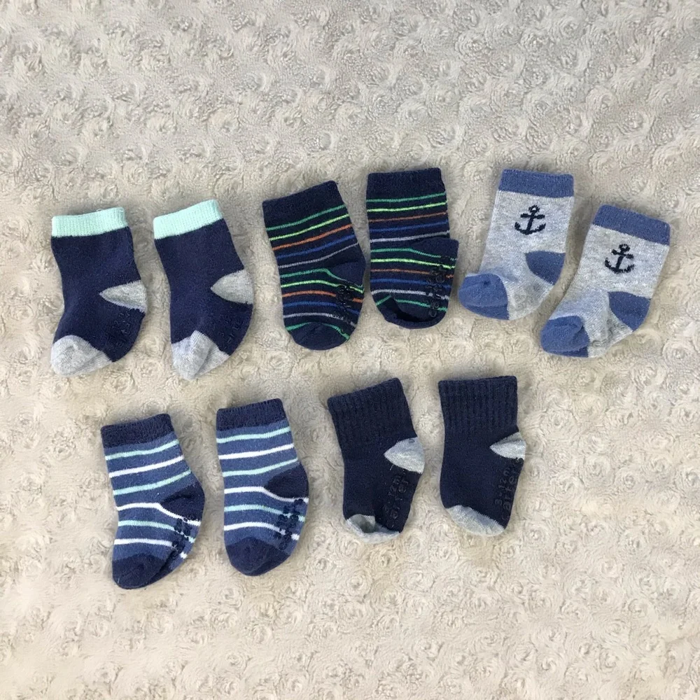 Carter’s Baby Boy Socks Bundle Anchor Stripes